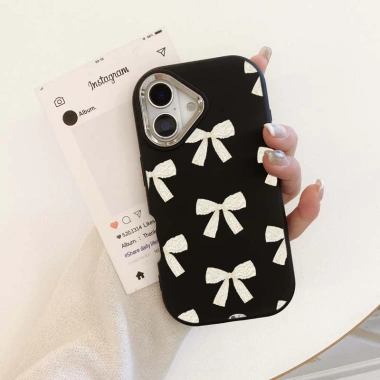 Ốp lưng iPhone Nơ trắng TPU – Chống sốc, tương thích iPhone 16‑15‑14‑13‑12‑11 Pro/Promax/7/8 Plus/X/XR/XS Max/SE – Giá 26.900₫ 7