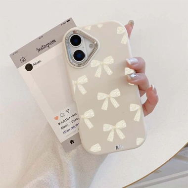 Ốp lưng iPhone Nơ trắng TPU – Chống sốc, tương thích iPhone 16‑15‑14‑13‑12‑11 Pro/Promax/7/8 Plus/X/XR/XS Max/SE – Giá 26.900₫ 10