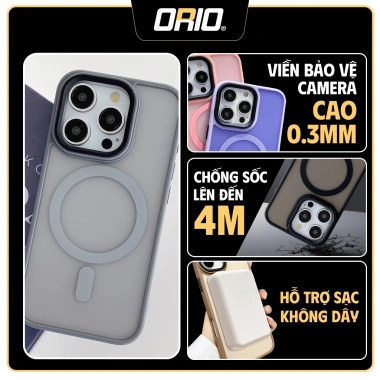 Ốp Lưng iPhone ORIO TS-72 Nhám Chống Vân Tay Sạc Không Dây Chống Sốc 4 Góc 50.000