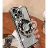 Ốp Lưng iPhone Silicon Chống Sóc 4 Góc Giá Đỡ Lấp Lánh cho iPhone 11‑17 Pro Max 5