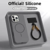 Ốp lưng iPhone silicon mềm mờ, chống vân tay, dây đeo từ tính, chống sốc Lanyar cho iPhone 16/15/14/13 Pro Max màu hồng 2