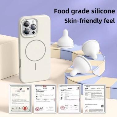 Ốp lưng iPhone silicon mềm mờ, chống vân tay, dây đeo từ tính, chống sốc Lanyar cho iPhone 16/15/14/13 Pro Max màu hồng