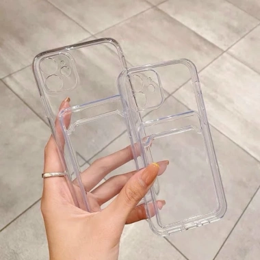 Ốp Lung iPhone Silicon Trong Suốt Ngăn Ví ATM iPhone 6 đến 16 Pro Max Giá 9.798₫