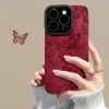 Ốp Lưng iPhone Trung Hoa Bướm Dây Xích Da, Silicon Lộn, Chống Sốc, Tương Thích 16 Pro Max, 15, 14, 13, 12, 11, X, XS, XR, XSMAX, 7P, 8P 5
