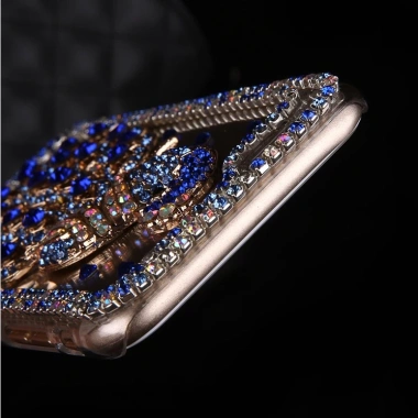 Ốp lưng kim cương hình con công đính đá cho iPhone 13/14/15/16 Pro Max - 141.960₫