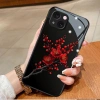 Ốp lưng kính iPhone 6-15 Pro/Plus/Pro Max hoa đỏ đen 2.025, bền, giá 41.500₫ 9