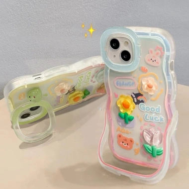 Ốp Lưng Lập Thể Tulip Duffy Waves iPhone 17/16/15, Giá 79.000đ Bảo Vệ Chống Sốc 3