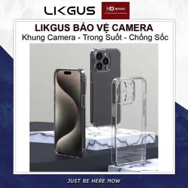 Ốp Lưng LIKGUS CAMSHIELD Viền Dẻo Chống Ố, Chống Sốc iPhone 15/16/17 Pro Max 79.000₫