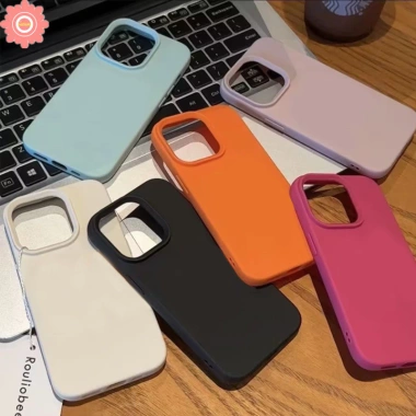 Ốp Lưng Macaron Sang Trọng Cảm Giác Da Màu Trơn Cho iPhone 12/13/14/15 Pro Max XR XS Air Plus Chống Sốc Mềm Dễ Dàng
