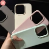 Ốp Lưng Macaron Sang Trọng Cảm Giác Da Màu Trơn Cho iPhone 12/13/14/15 Pro Max XR XS Air Plus Chống Sốc Mềm Dễ Dàng 9