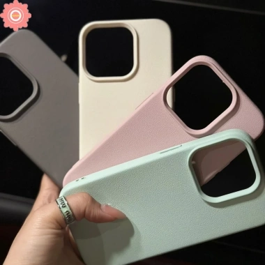 Ốp Lưng Macaron Sang Trọng Cảm Giác Da Màu Trơn Cho iPhone 12/13/14/15 Pro Max XR XS Air Plus Chống Sốc Mềm Dễ Dàng