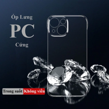 Ốp lưng PC cứng không viền, không lens camera, trong suốt cho iPhone 16/15/14 Pro Max - Giá 49.908₫ 7