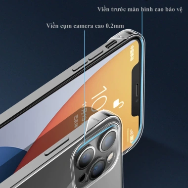 Ốp lưng PC cứng không viền, không lens camera, trong suốt cho iPhone 16/15/14 Pro Max - Giá 49.908₫ 9