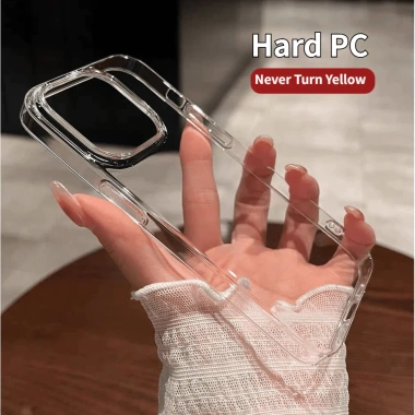 Ốp lưng PC trong suốt cao cấp chống ố, bảo vệ toàn viền, giá chỉ 35.000đ cho iPhone 15/16/17 Pro Max, 13, 14, 12, 11, Air, Plus, X, XS Max
