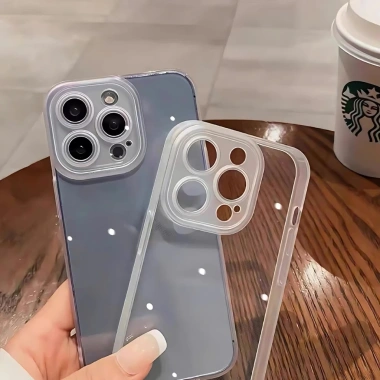 Ốp Lưng Silicon Mềm Chống Sốc Trong Suốt Cạnh Ngọc cho iPhone 7/8/X/XS/11/12/13/14/15/16/17 Plus/Pro/Max - Giá 20.900 VND