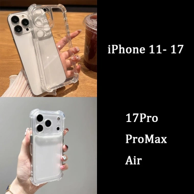 Ốp Lưng Trong Suốt Chống Sốc iPhone 17/16/15/14/13/12/11 Pro Max – Túi khí 4 góc, không ố vàng, giá chỉ 58.800₫