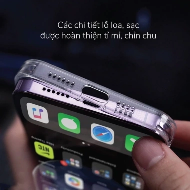 Ốp lưng trong suốt iPhone CAMSHIELD - Bảo vệ camera, chống sốc, chống Ố, tương thích iPhone 11-16 Pro Max, chỉ 99.000₫