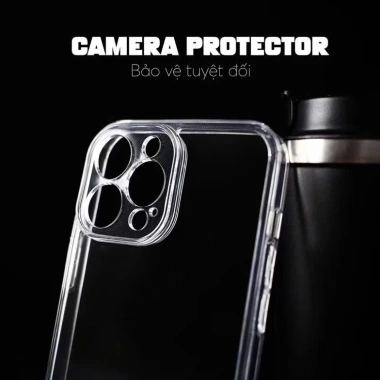 Ốp lưng trong suốt iPhone CAMSHIELD - Bảo vệ camera, chống sốc, chống Ố, tương thích iPhone 11-16 Pro Max, chỉ 99.000₫