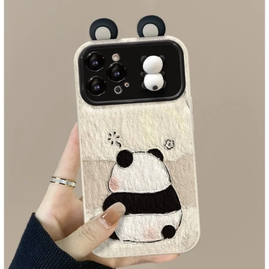 Ốp Mềm 3D Gấu Trúc Chống Sốc - Tương Thích iPhone 11-16, Giá ưu đãi 34.200₫