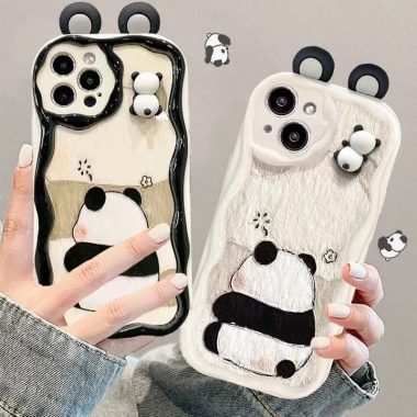 Ốp Mềm 3D Gấu Trúc Chống Sốc - Tương Thích iPhone 11-16, Giá ưu đãi 34.200₫