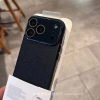 Ốp PC da litchi cho iPhone 13‑17 Pro Max bảo vệ camera, chống sốc, mặt sau cứng 10