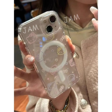 Ốp sạc không dây từ tính hồng cho iPhone 17-16-15-14-13-12-11 Pro Max, 7-8 Plus, XR, XS Max - Vỏ cứng chống sốc 3