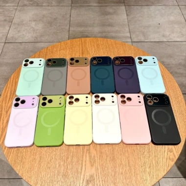 Ốp silicon mềm, ống kính thủy tinh trắng cho iPhone 12‑17 Pro Max - Giá 70.559₫