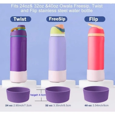 Ốp Silicone BPA Free 8-10cm Bảo Vệ Tay Cho Chai Nước, Tumbler Chống Trơn Trượt