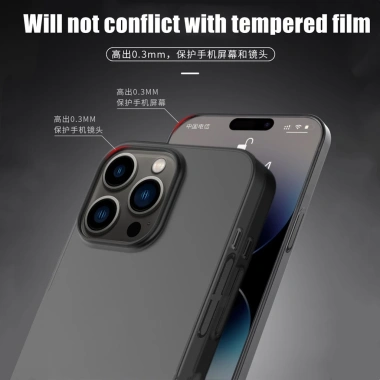 Ốp trong suốt cho iPhone 16, 14/13 Pro Max: Chống trầy xước, chống vân tay 4