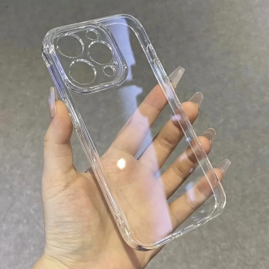 Ốp trong suốt iPhone 16-15-14-13-12-11 Pro Max, XS Max, XR - Vỏ bảo vệ thời trang nam nữ, giá ưu đãi 43.200 VND