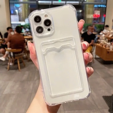 Ốp ví iPhone trong suốt silicon cao cấp, chống sốc, tương thích Xs Max 11‑17, Air, Pro Max, Plus - 4.380₫