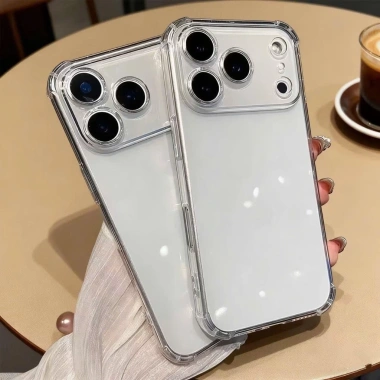 Ốp ví iPhone trong suốt silicon cao cấp, chống sốc, tương thích Xs Max 11‑17, Air, Pro Max, Plus - 4.380₫
