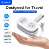 ORICO Dây nguồn mở rộng di động 45° AP3 - Ổ cắm du lịch đa bảo vệ, chống cháy, an toàn cho PC và gia đình