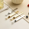 OUKEAI Nĩa Trái Cây Thép 304 Nhật Bản – 3 Răng Cho Tráng Miệng, Giá 16.170₫