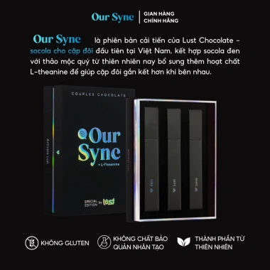 Our Sync Socola Đen Thảo Mộc & L‑theanine 200mg – Thư giãn, Tập trung, Giá 349.000₫