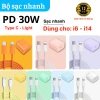 PD30W Bộ sạc nhanh Type-C Light 30W An toàn ổn định, bảo vệ thiết bị, không nóng, phù hợp i6-i14 - Giá chỉ 52.000₫