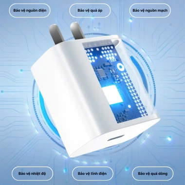 PD30W Bộ sạc nhanh Type-C Light 30W An toàn ổn định, bảo vệ thiết bị, không nóng, phù hợp i6-i14 - Giá chỉ 52.000₫ 3