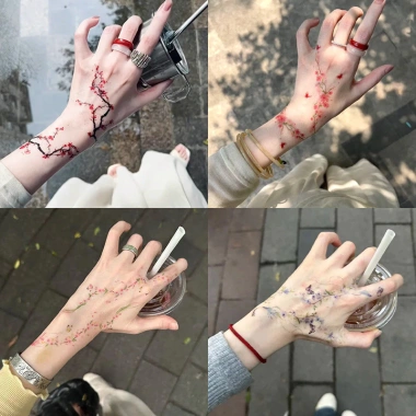 Peach Butterfly Tattoo Stick Trung Quốc mới - Bướm đào lâu dài, giặt được, 28.579₫ 2