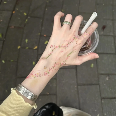 Peach Butterfly Tattoo Stick Trung Quốc mới - Bướm đào lâu dài, giặt được, 28.579₫ 9