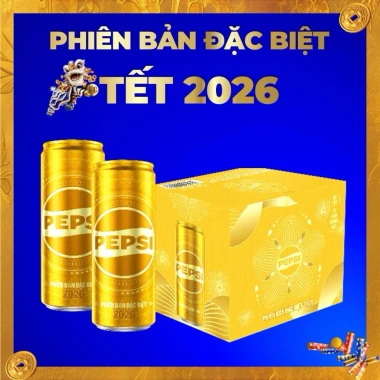 Pepsi Lon Vàng Giới Hạn Tết Bính Ngọ 2.026 - Giá 72.000đ giảm từ 92.160đ