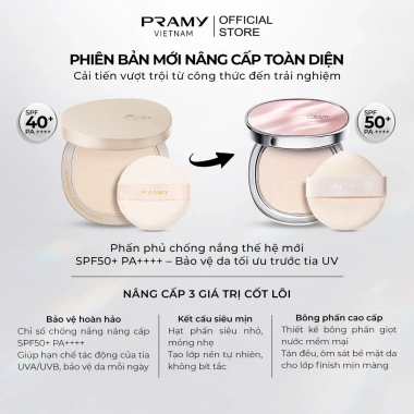 Phấn Chống Nắng PRAMY Trong Suốt Kiềm Dầu Mỏng Mịn SPF50 - Giá 349.000 9