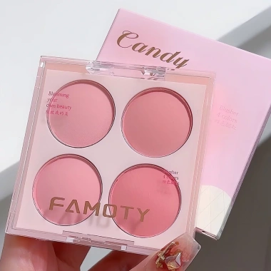 Phấn má FAMOTY 4 ô tông hồng lạnh - Bảng má hồng tự nhiên nội địa F93 Sammi beauty, chỉ 31.300₫ Phấn má FAMOTY 4 ô tông hồng lạnh - Bảng má hồng tự nhiên nội địa F93 Sammi beauty, chỉ 31.300₫