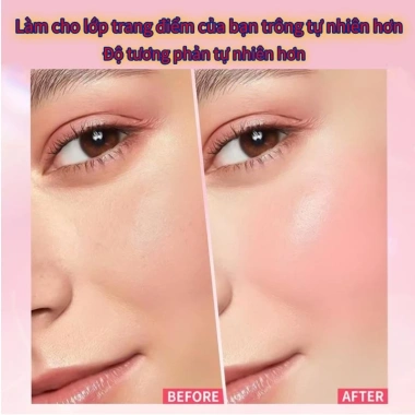 Phấn má hồng hai đầu kèm bông dưỡng ẩm, sáng bóng, ba trong một: phấn mắt, son môi - Giá chỉ 74.500₫