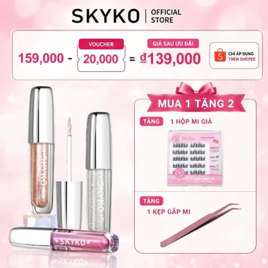 Phấn mắt dạng lỏng SKYKO Shining 6 màu - Đánh bật ánh sáng, bền màu, giá chỉ 131,100₫