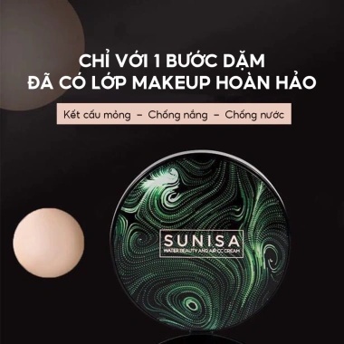 Phấn nước Cushion Sunisa che khuyết điểm, lớp nền mịn tự nhiên, tặng cọ bông tán kem - Giá chỉ 75.000₫ 5