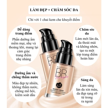 Phấn nước dạng kem che khuyết điểm, dưỡng ẩm, sáng da nude 30ml Da đều màu, lâu trôi 6