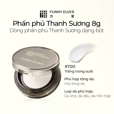 Phấn Phủ Bột Thanh Funny Elves 8g - Sương Mịn Màng, Kiềm Dầu 12H, Mờ Lì, Không Xỉn Màu - Mua 1 Tặng 1 - 209.000 VND 7