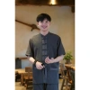 Pháp phục lễ chùa nam - Bộ đũi nam khuy tết tay cộc, đũi tằm TTH1, giá 295k 5