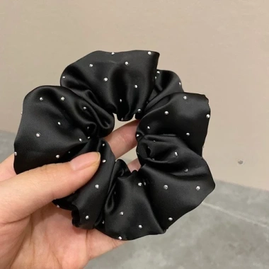 Pháp Retro Lấp Lánh Satin Dây Buộc Tóc Đuôi Ngựa Scrunchies Đa Màu Giá 11.337 VND