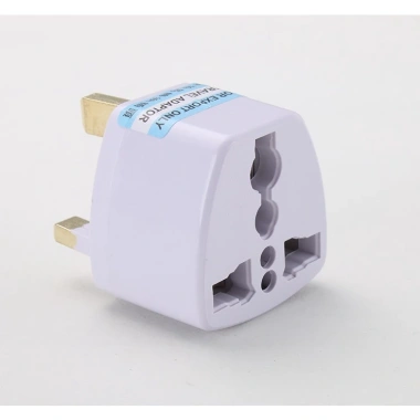 Phích cắm 3 chấu dẹp 10A - Chuyển đổi chuẩn Anh UK sang 3 chân tròn, an toàn, 128k 3
